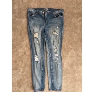 Ripped boyfriend jeans